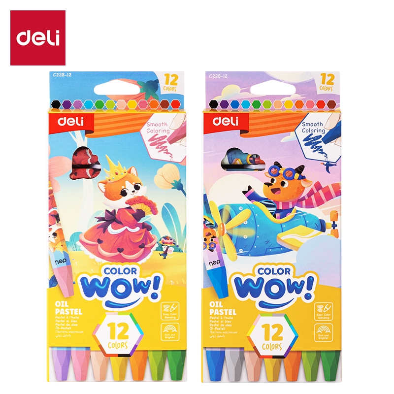 Deli 12/18/24 Colors Colorwow Hex Bar Oil Painting Stick EC228