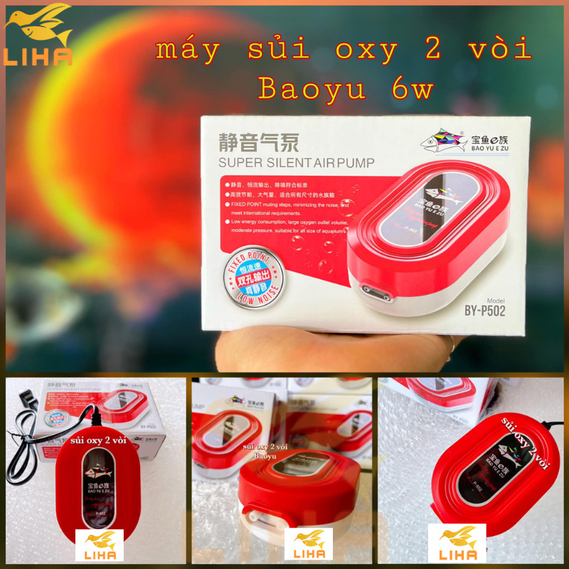 Máy sủi oxy baoyu by-p503, by-p504 tặng dây và cục sủi - máy oxi cho bể cá