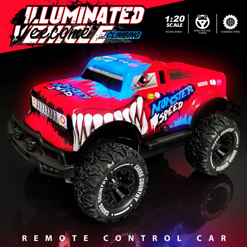 1:20 RC Cars Toy Off Road Remote Control Truck All Terrain Toys With Luminous Shell Gifts For Boys Girls ราคา 343 บาท*ส่งฟรี
