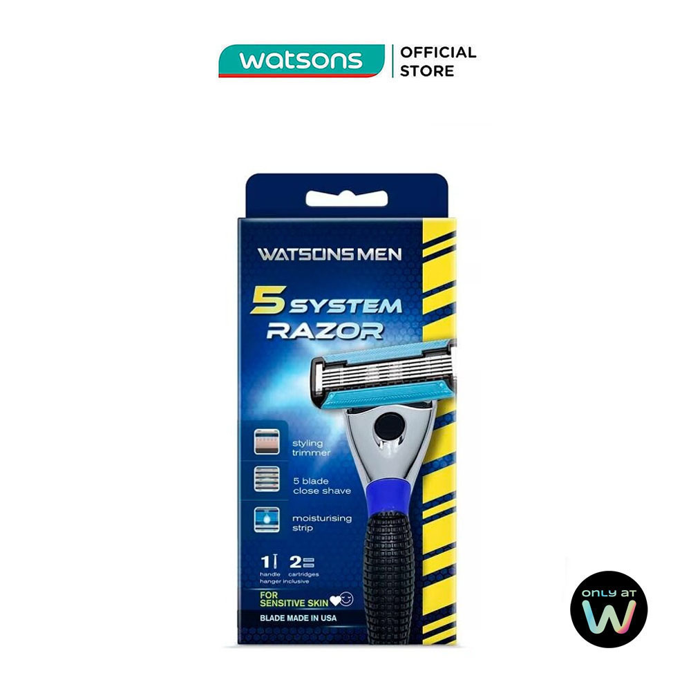 Dao Cạo 5 Lưỡi Cho Nam Watsons Blade System Razor +2 Lưỡi Thay Thế
