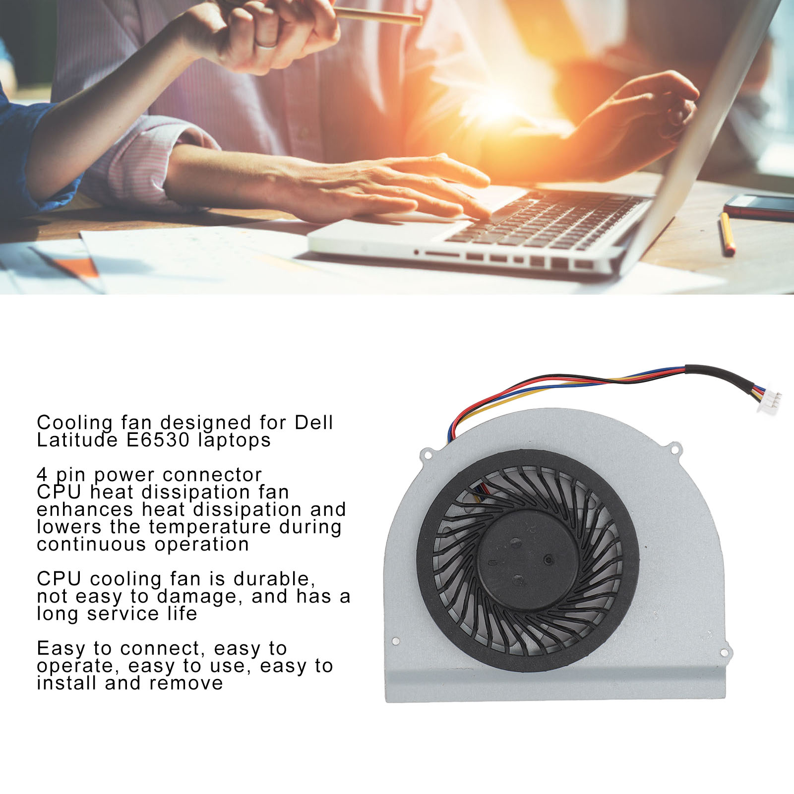 Garosa Bộ làm mát CPU Dpofirs Latitude E6530 Làm mát CPU Tăng khả năng làm mát để mang lại hiệu suất hiệu quả cho Latitude E6530 Giá 148,000 Đồng*Miễn phí vận chuyển