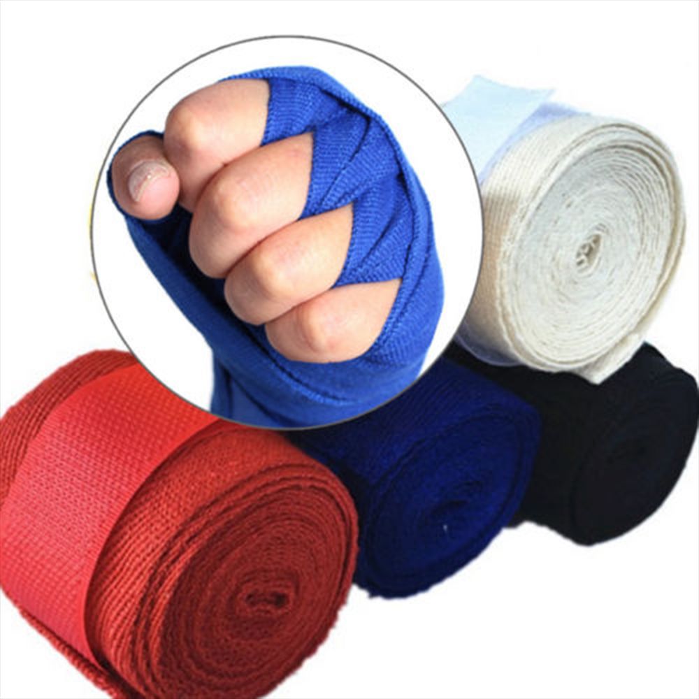 BFBFW Punching Thumb Loop Cotton Glove Wrist Protector Fist Bandage Boxing