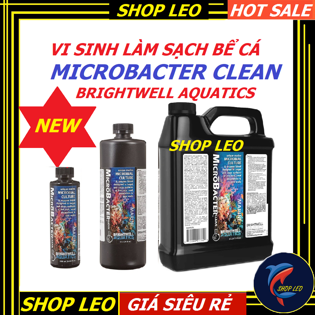 Vi sinh MICROBACTER CLEAN cho hồ cá biển - vi sinh làm sạch hồ cá biển bể nước mặn hiệu quả -phụ kiệ