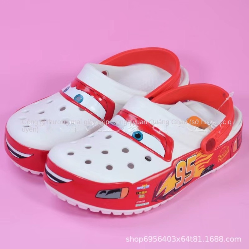 Disney Lightninged Mcqueens Pixar Phim Hoạt Hình Chắc Chắn Chống Thấm Nước Dép Ngoài Trời Thường Ngày Thoáng Khí Mắt Cá Chân-wrap Eva Giày Quà Tặng 🔥lazbaoo019-VN🔥