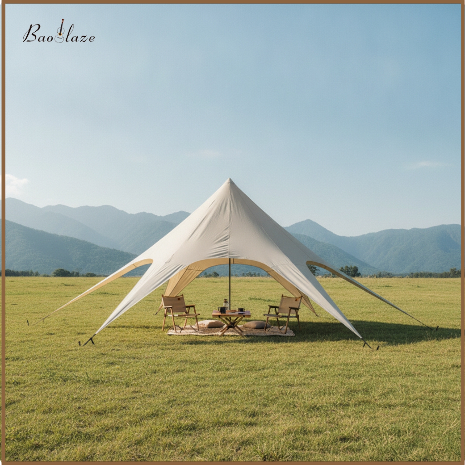 Baoblaze Silver-Coated Canopy Tent with Carrying Bag Open-Sided Canopy Tent Compact Shelter High-Clearance for Glamping Enthusiasts ราคา 13,798 บาท*ส่งฟรี