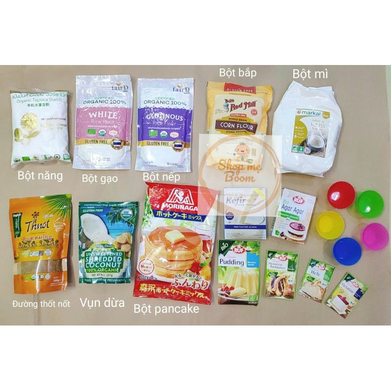 BỘT HỮU CƠ MARAL TÁCH LẺ 100G bột bắp, bột nếp, bột chiên xù, bột năng