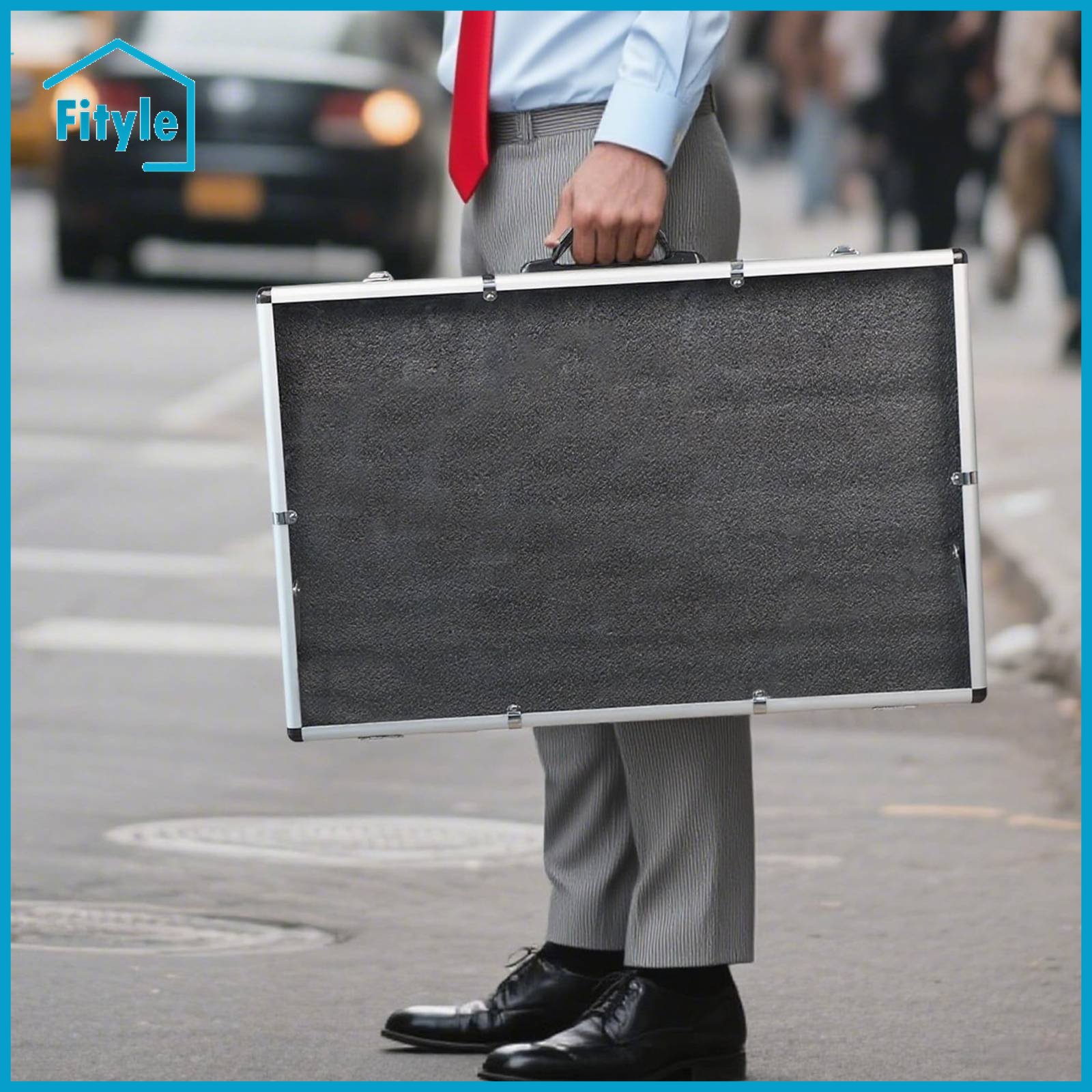 Fityle Large Capacity Aluminum Trading Card Case Lockable Aluminum Card Slab Case Portable Handle Hard Shell Protection for Travel ราคา 4,774 บาท*ส่งฟรี