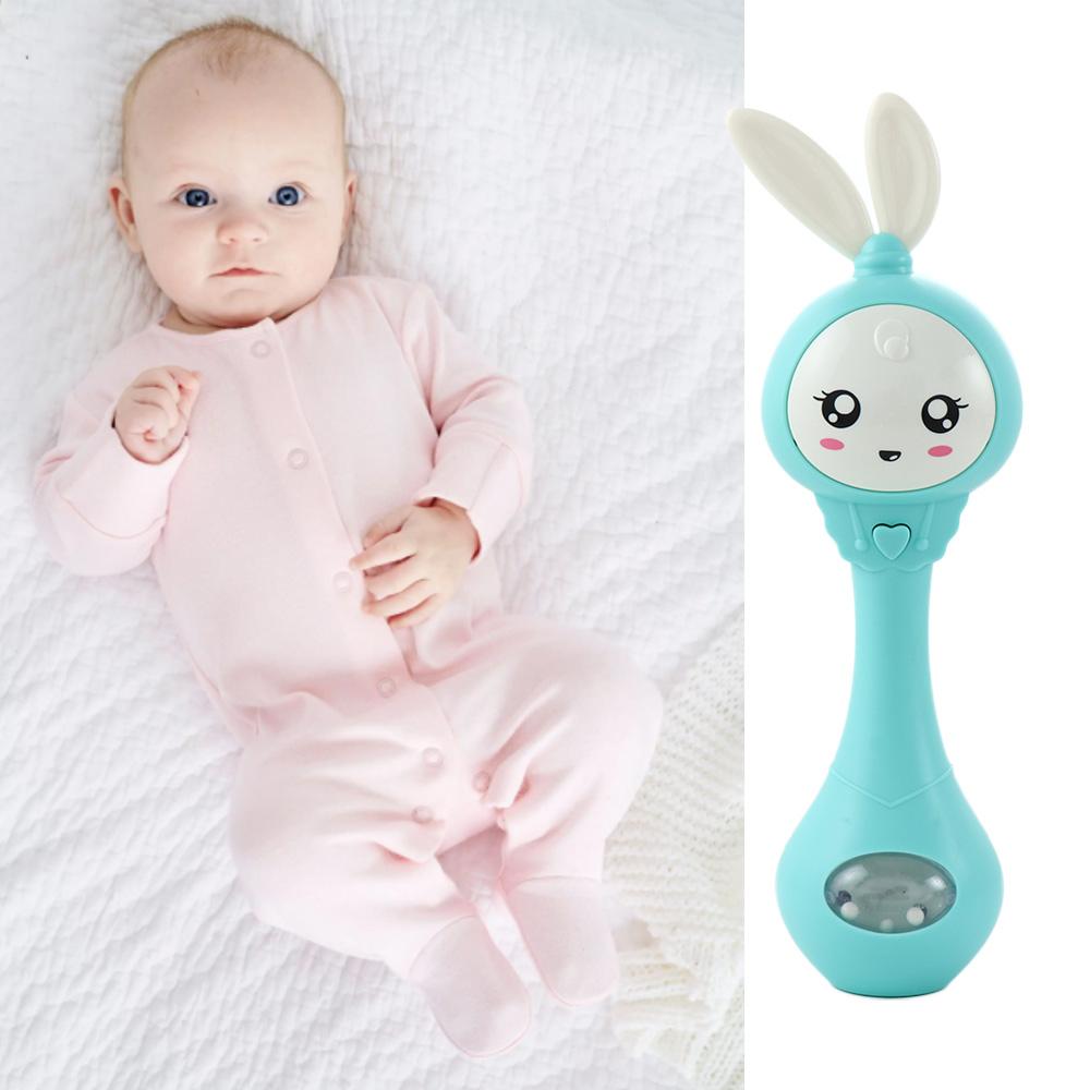 ZESTON Infant Teether Toy Hand Bell Kids Bed Bell Rabbit Bell Early