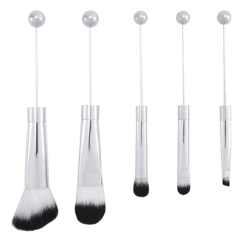 Makeup Brushes Kit Silicone Beads DIY Makeup Cosmetic Brushes Beaded Brushes Kit for DIY