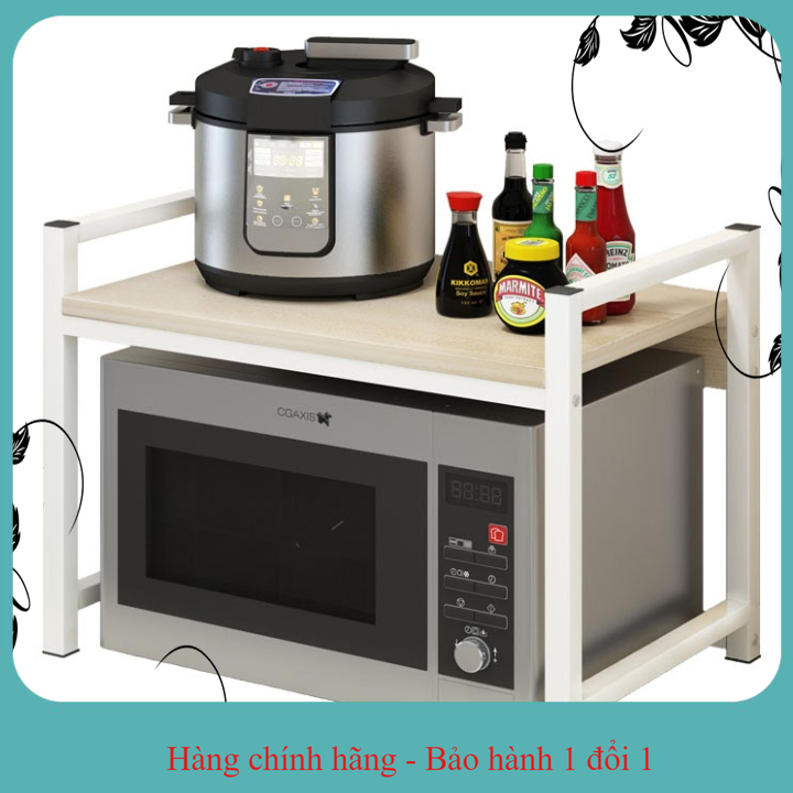Kệ lò vi sóng - Kệ lò vi sóng chữ H mặt gỗ MDF - Kệ lò nướng xịn đẹp RE0565