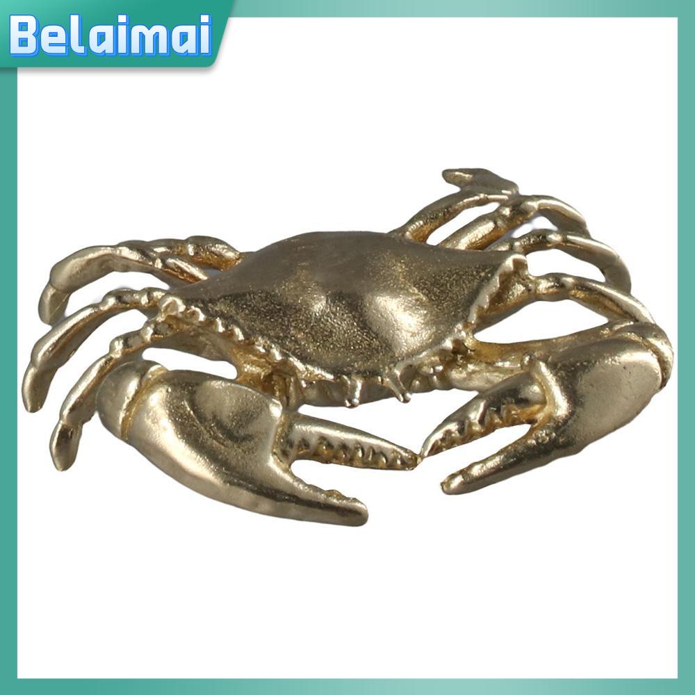 BELAIMAI Cua Tượng cua nhỏ Vàng Đồng thau Tượng cua Thẩm mỹ Tượng cua Vàng Nhà