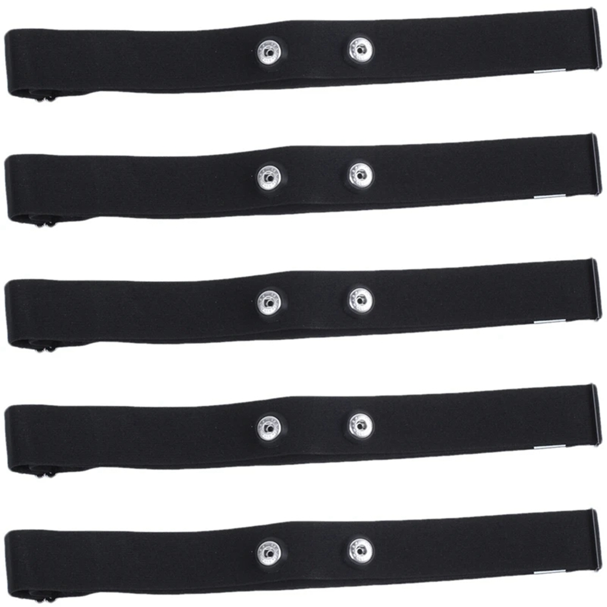 xieyan1-5 PCS Chest Belt Strap Black Plastic for for Sports Wireless Heart Rate Monitor Elastic Soft Strap Band