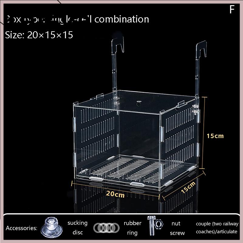 [Kateva]Convenient Easy For Lowest Price Bể cá nhỏ Fry chăn nuôi hộp rõ ràng Acrylic cá chăn nuôi cách ly hộp giống Divider sinh sản nở phòng cá Nguồn cung cấp - 5
