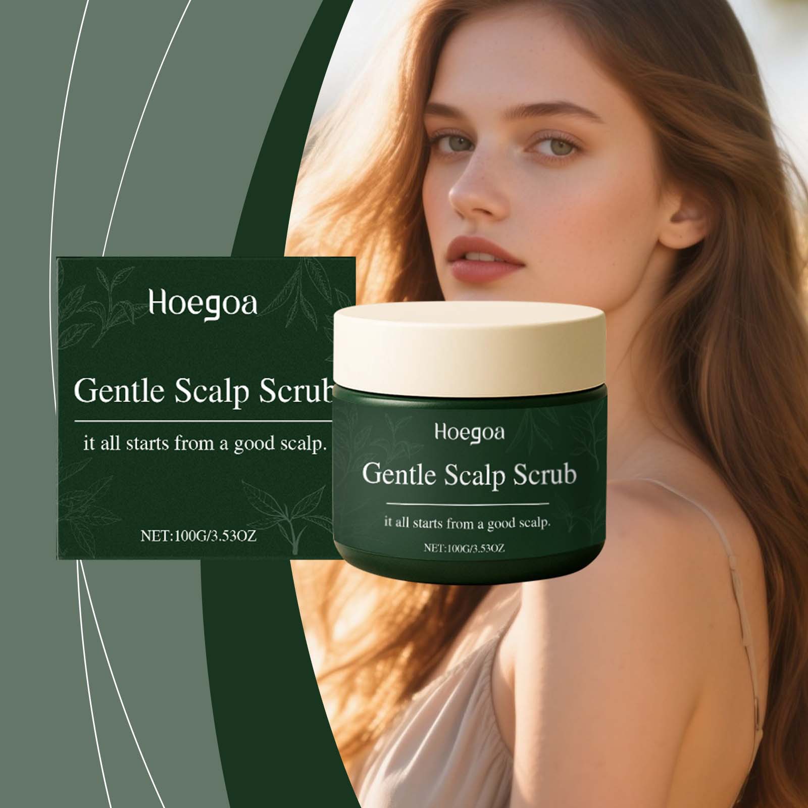 Da đầu nhẹ nhàng Scrub, dinh dưỡng da đầu Scrub, Thành phần tự nhiên Làm sạch, mập, da đầu thoải mái, Tẩy da đầu, Công thức thực vật Dầu bơ và hạt nho