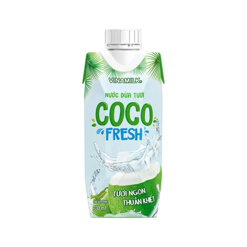COMBO 4 Nước Dừa Tươi, Coco Fresh, Fresh Coconut Juice 330ml - VINAMILK