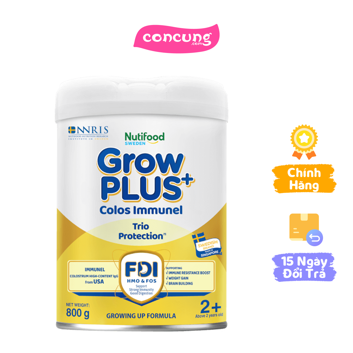 Sản phẩm dinh dưỡng công thức GrowPLUS+ Colos Immunel 2+ 800g ( trên 2 tuổi)
