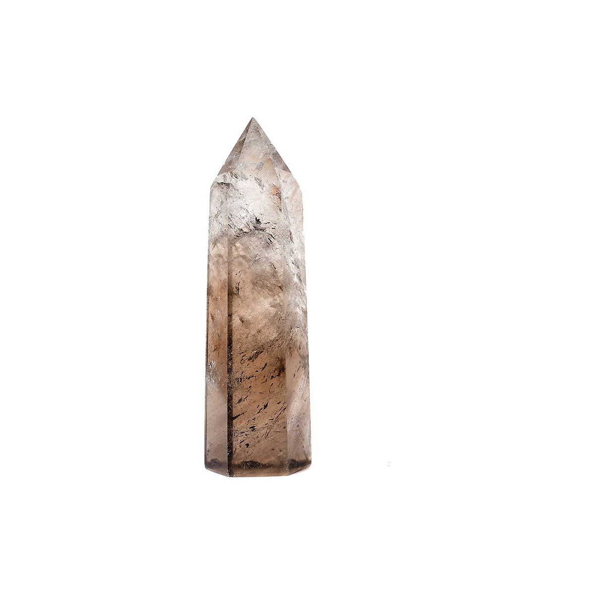 【On Sale】 Natural Smoky Quartz Crystal Point Reiki Healing Stone Hexagonal Prisms Obelisk Wand Tower Energy Meditation DIY Gift