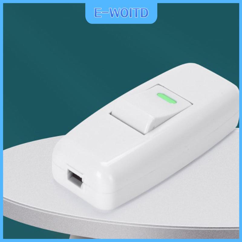 【E-WOITD】 Light Switch For Home Classic White Inline ON OFF Table Lamp Desk Light Cord Cable Switches Electrical Accessories ราคา 23 บาท*ส่งฟรี