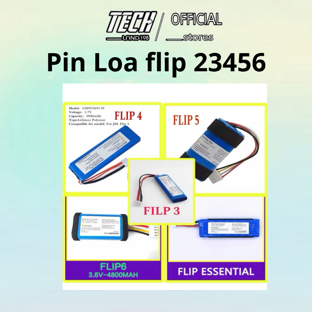 Pin loa Bluetooth Flip 2 - Flip 3 - Flip 4 - Flip 5 - Flip 6 - Flip 7 - Filp Essential chính hãng