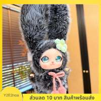 Y2E2noa Shop🎀 พวงกุญแจกระต่ายขนปุยตุ๊กตาไวนิลนุ่มน่ารักสำหรับกระเป๋าเป้สะพายหลังตกแต่งจี้แฟชั่น