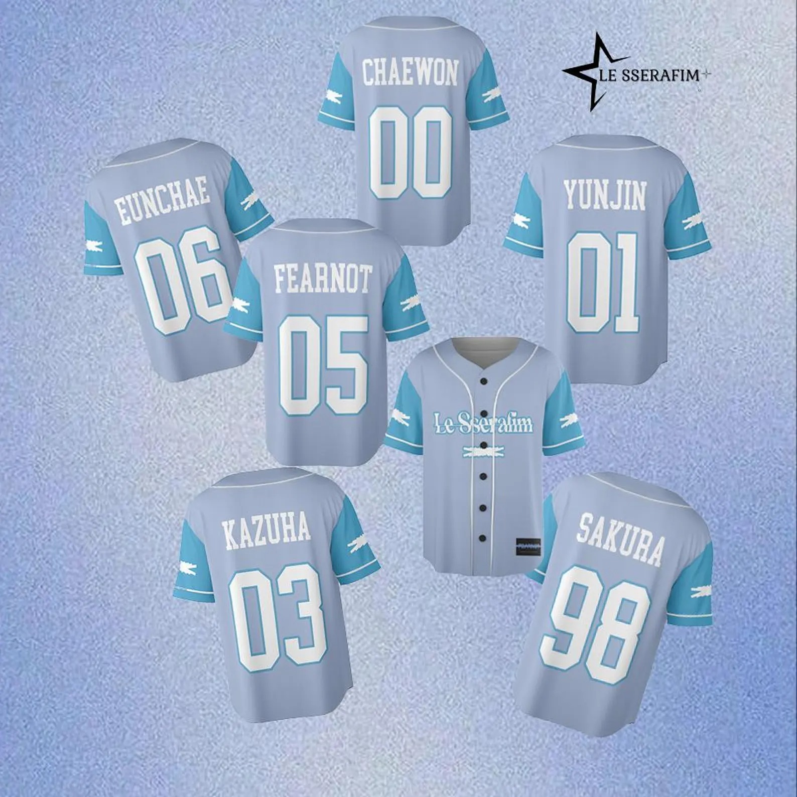 Le Sserafim Anime Jersey - Sakura Kim Chaewon Kpop Fan Gift Short