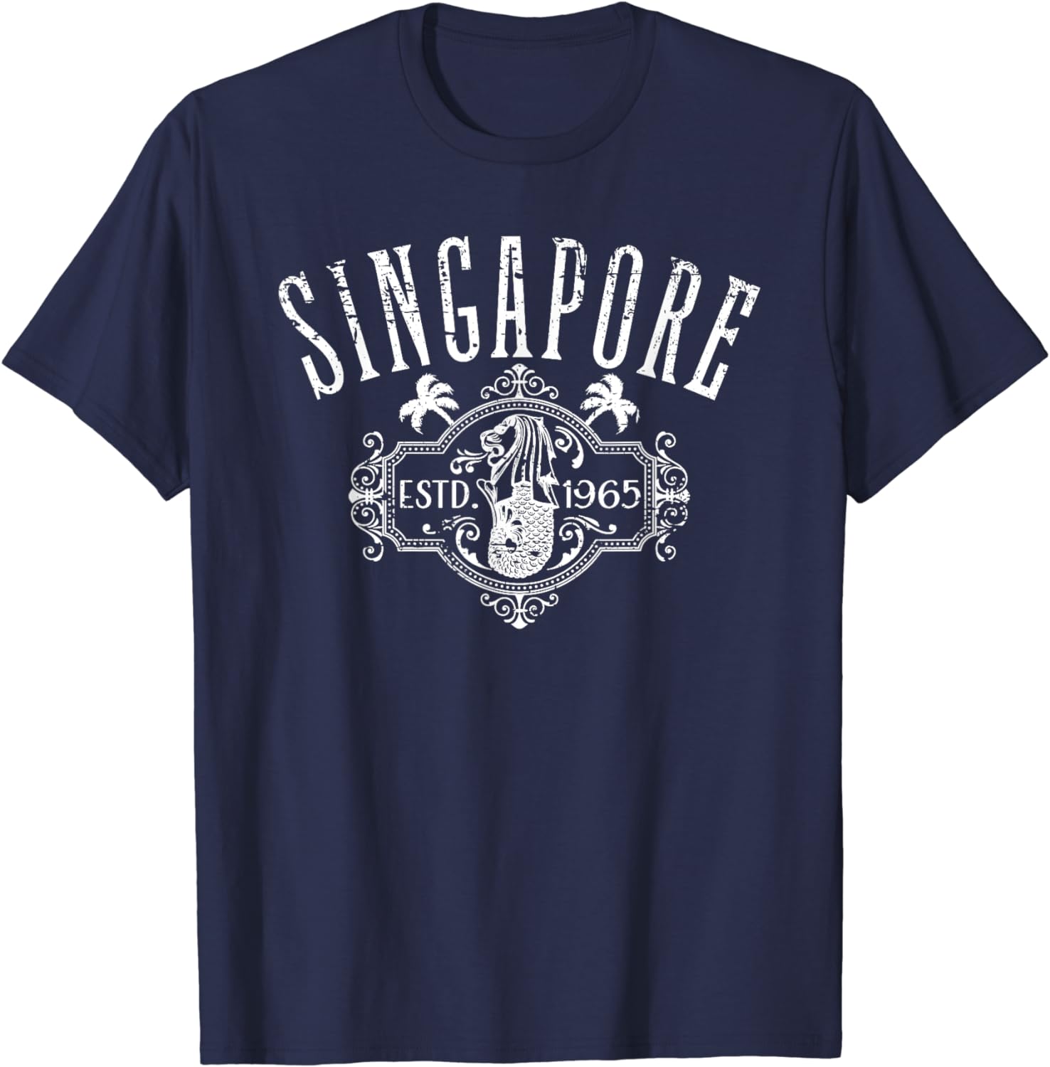 Singapore Souvenir T-Shirt - Merlion Design, Premium Cotton Unisex 