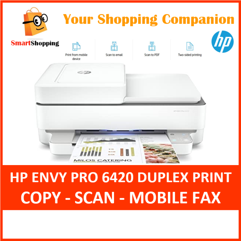 HP Envy Pro 6420 Wireless All-in-One Photo Printer with Mobile Printing Duplex Printing Copy Scan Mobile Fax 1 Year SG Warranty Singapore
