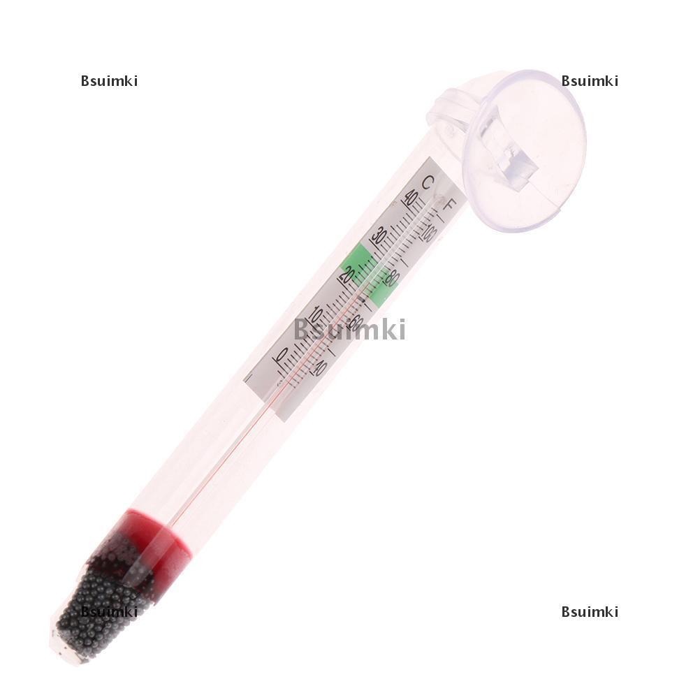 [COD] Bsuimki Hồ cá bể cá nước nhiệt độ thủy tinh Nhiệt kế với cốc hút