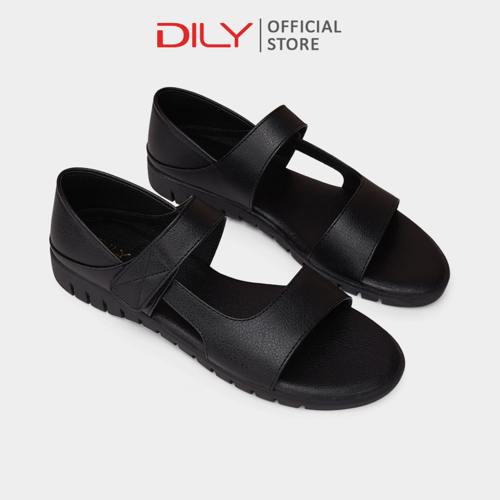 Giày sandal nữ DILY đế bằng trẻ trung, dép sandal bít hậu đế thấp tiện dụng cao 2cm AA0496