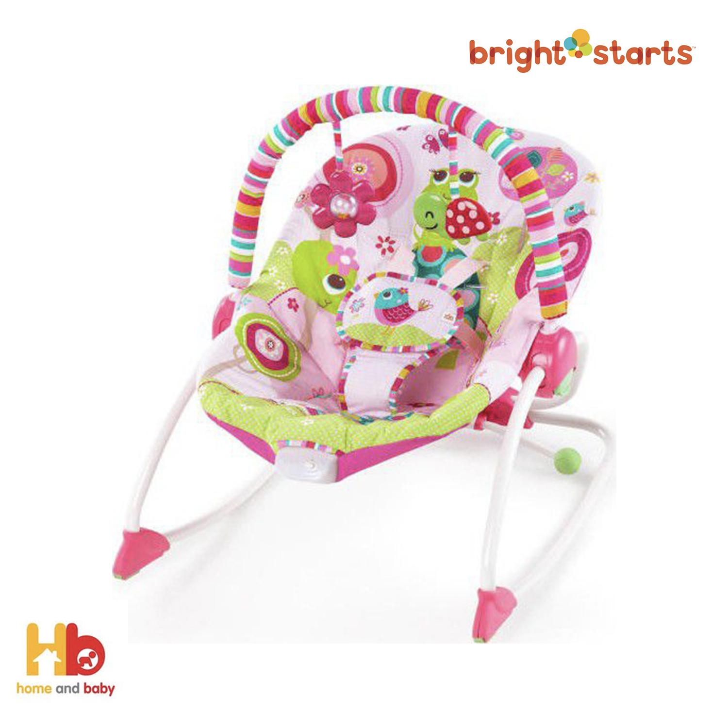 bright starts baby bouncer pink