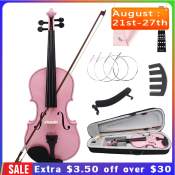 Pink Beginner Violin with Practical Parts - 