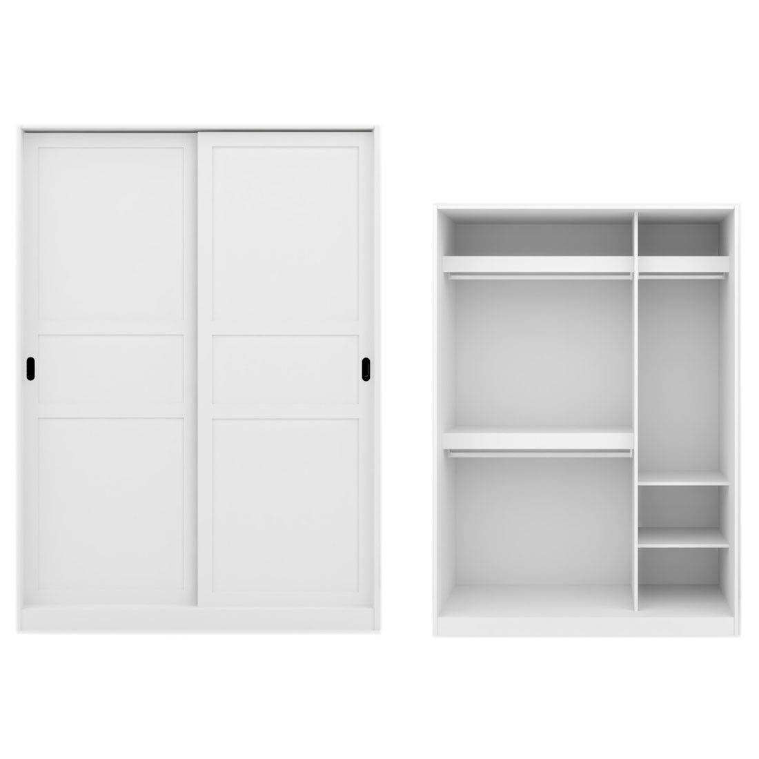 SB Design Square KONCEPT FURNITURE ตู้เสื้อผ้าบานเลื่อน รุ่น Blox สีขาว (150x60x210 ซม.) - ยี่ห้อ Koncept ราคา 14,900 บาท*ส่งฟรี