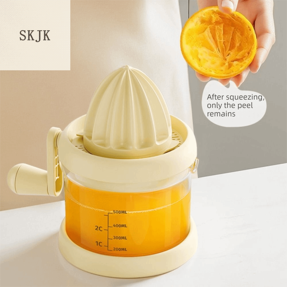 SKJK Thước đo Máy ép trái cây thủ công có bìa Trong suốt Máy ép nước trái cây Dễ dàng làm sạch Tiết kiệm lao động Máy tách cặn trái cây Sử dụng tại nhà