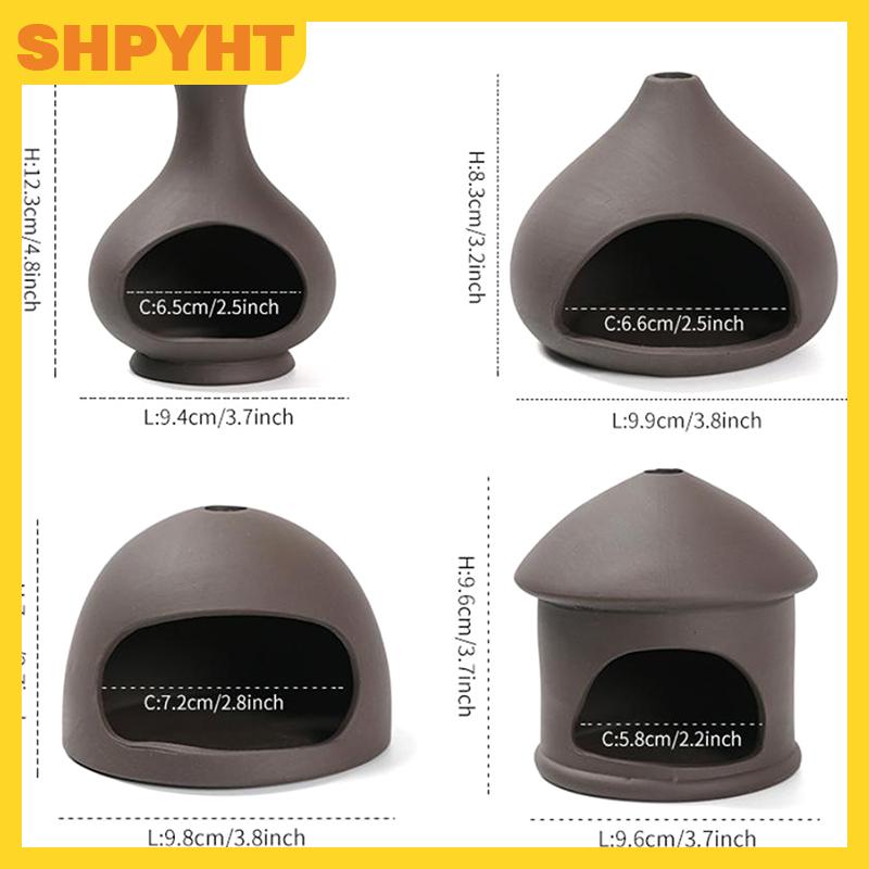 SHPYHT ที่ใส่ Palo Santo ทำด้วยมือพร้อมถาดดินเหนียวสีม่วงสำหรับปราชญ์และธูปของขวัญตกแต่งบ้านเหมาะสำหรับการเล่นโยคะ (ไม่มีธูป) ราคา 154 บาท*ส่งฟรี