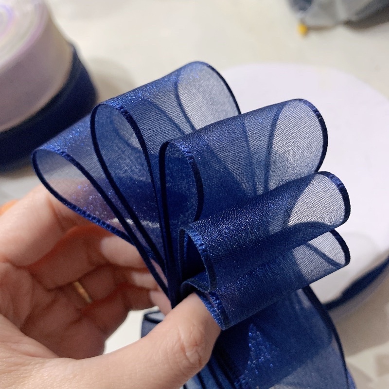 Ruy băng kiểu ánh kim 3,8cm