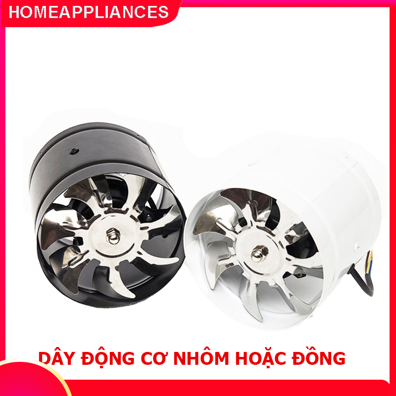 4''ống xả Fan Air Quạt thông gió ống kim loại thông gió quạt thông gió mini extractor phòng tắm nhà vệ sinh tường Fan Duct Fan Trắng