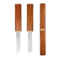 Yo-Fun Japanese Fruit Double Knife Non-Control Stainless Steel Knife Fruit Sushi Outdoor Slicing Knife