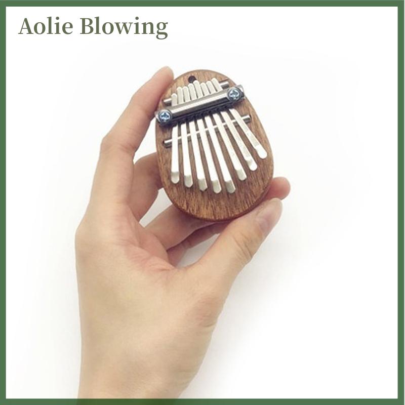 Aolie Đàn kalimba Mini Đàn Piano ngón tay 8 phím âm thanh tuyệt vời Bàn phím ngón tay nhạc cụ