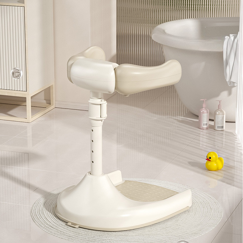 Keranixy Ghế tắm đứng cho bé 6in1 chống trượt điều chỉnh độ cao gấp gọn kèm khay đồ đa năng tắm gội thay tã tập đứng