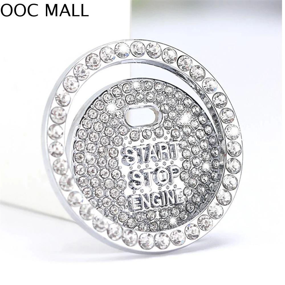 OOC Xe Trang Trí Pha Lê Sticker Bắt đầu Stop Button Bling Trang Trí Một cú nhấp chuột Bắt Đầu Nút Nút chuyển đổi Trang Trí Nội Thất Nút Bảo Vệ Bìa Động cơ Đánh Lửa Bắt Đầu