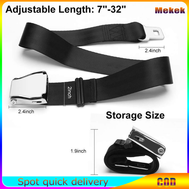 Mekek Hai Điểm ghế máy bay dây đai kéo giãn 7-35 Inch Có Thể Điều Chỉnh Kính Thiên Văn khóa dây an toàn Cho Người Béo Phụ Nữ Mang Thai