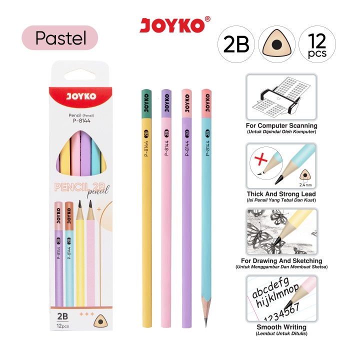 Pencil Pensil Joyko P-8144 2B 1 Box 12 Pcs