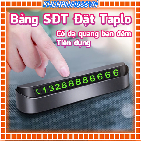 Bảng số điện thoại đặt trên taplo xe ô tô khi đỗ xe