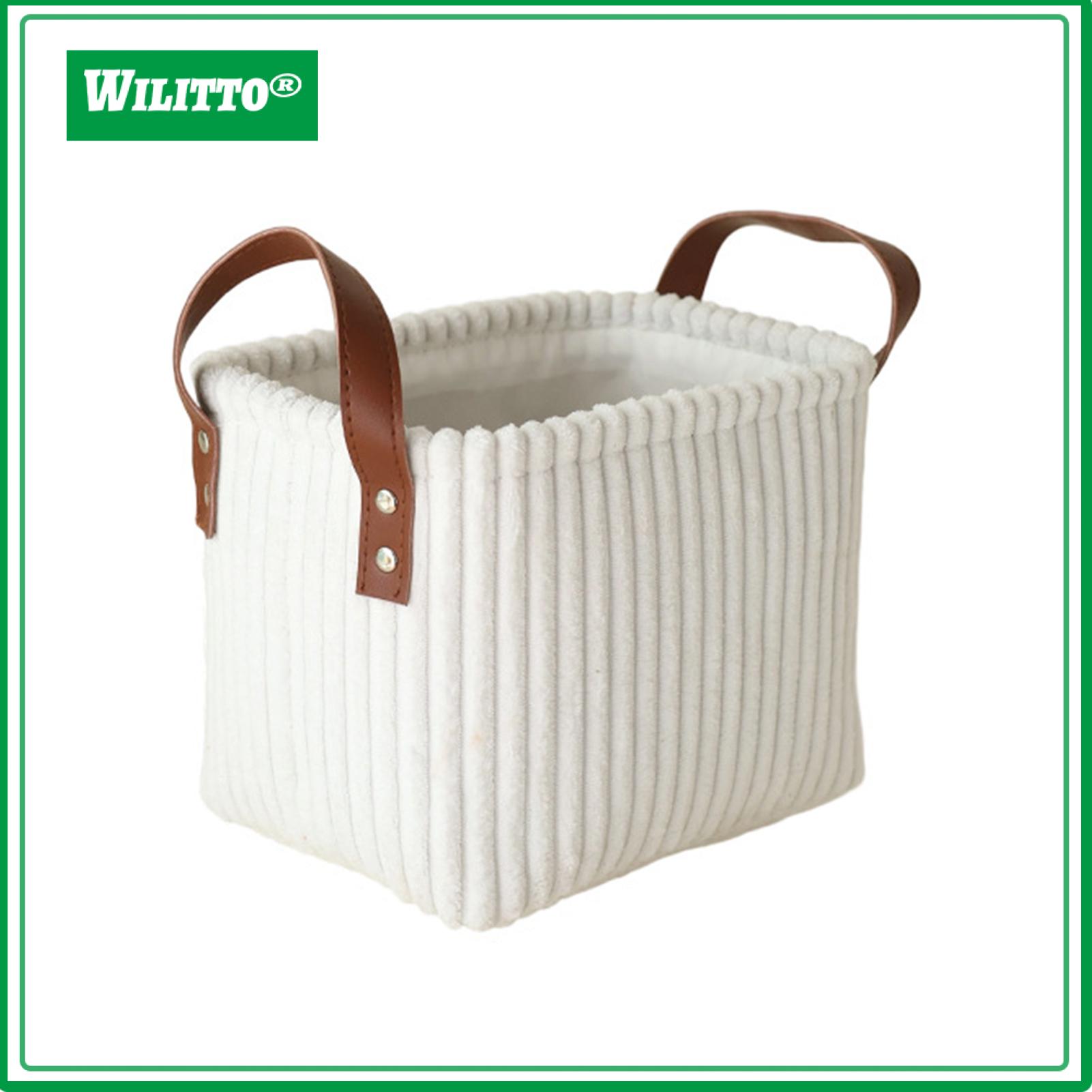 Kids Toy Storage Bin Toy Organizer Basket Corduroy Foldable Storage Basket with Reinforced Handles – Collapsible Organizer for Kids Toys Clothes Laundry Closet Bedroom Playroom – Durable ราคา 386 บาท*ส่งฟรี
