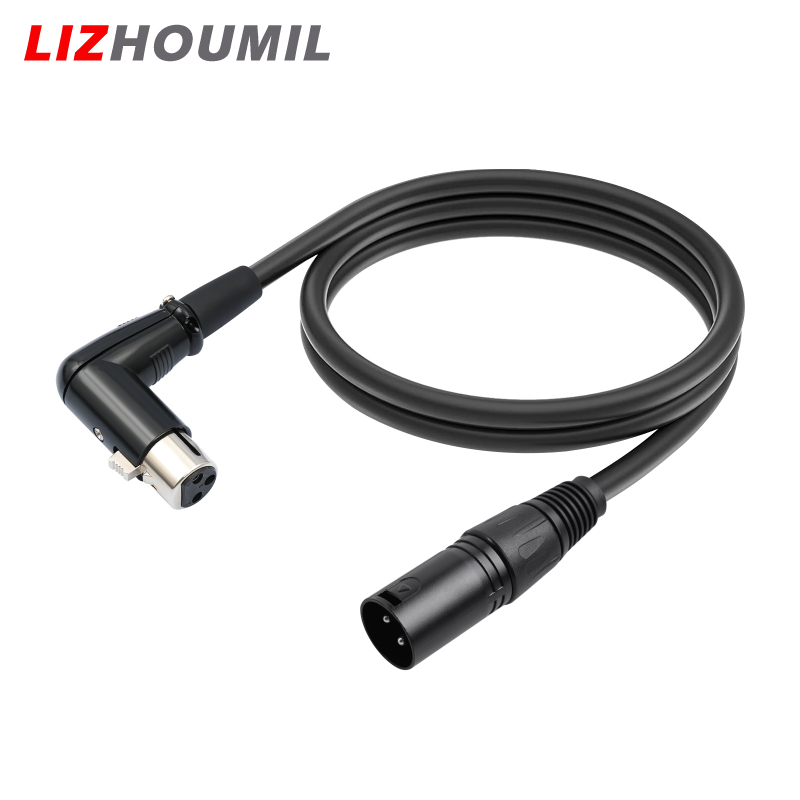 LIZHOUMIL XLR Microphone Extension Cable Professional Studio Quality Microphone Cord Noise Shielded Mic Speaker 90-Degree Angled Cable ราคา 139 บาท*ส่งฟรี