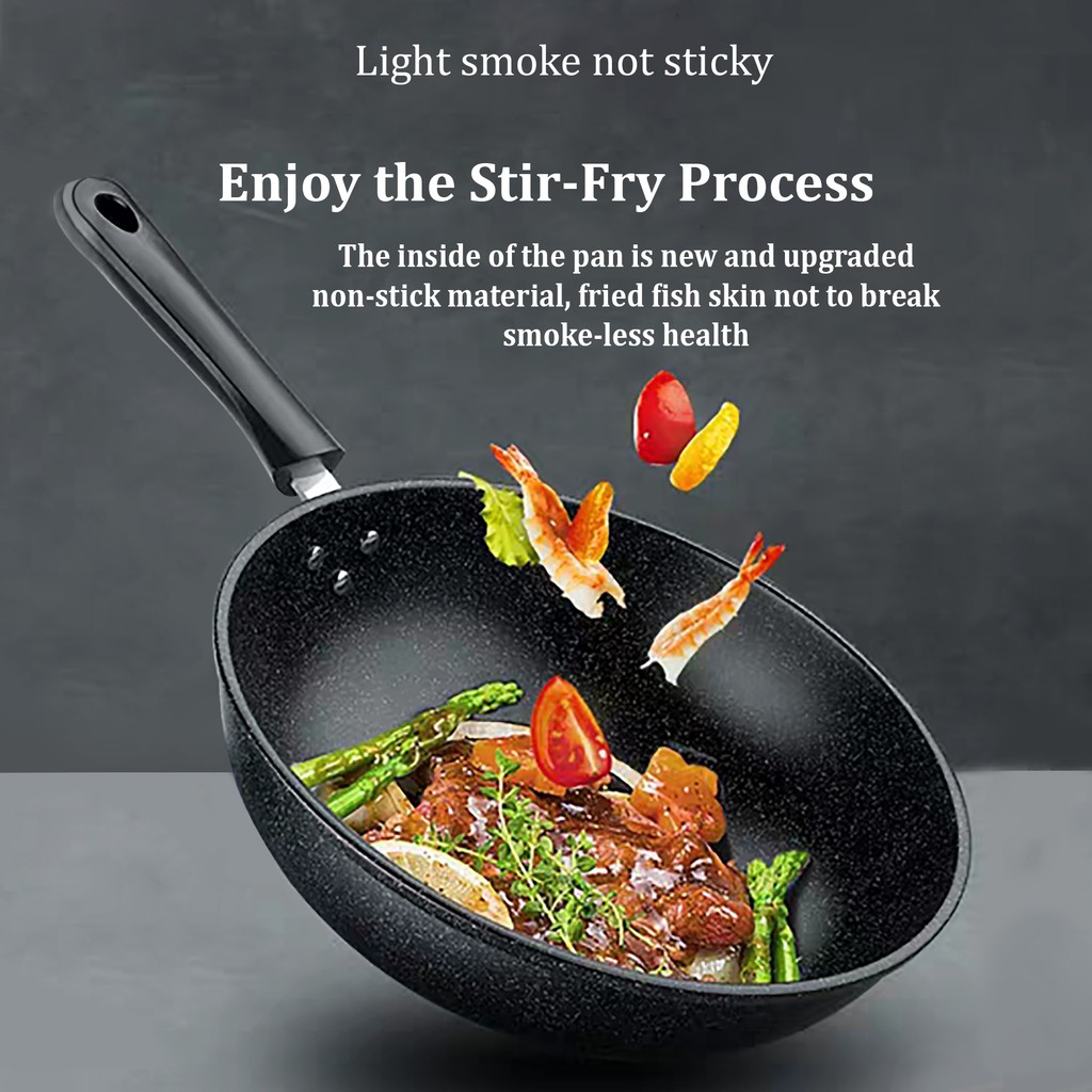 [MM Equipment] MAILTANK Non-Stick Pot wok/Frying Pans 33CM/28CM/24CM Kawali