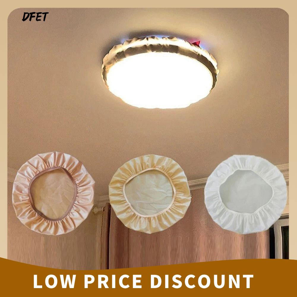 SOLUSTRE 2-Pack Cloth Lamp Shade Diffusers – Fabric Light Covers For Downlights, Pendant & Ceiling Fixtures (3.93 Inch, Light Yellow)