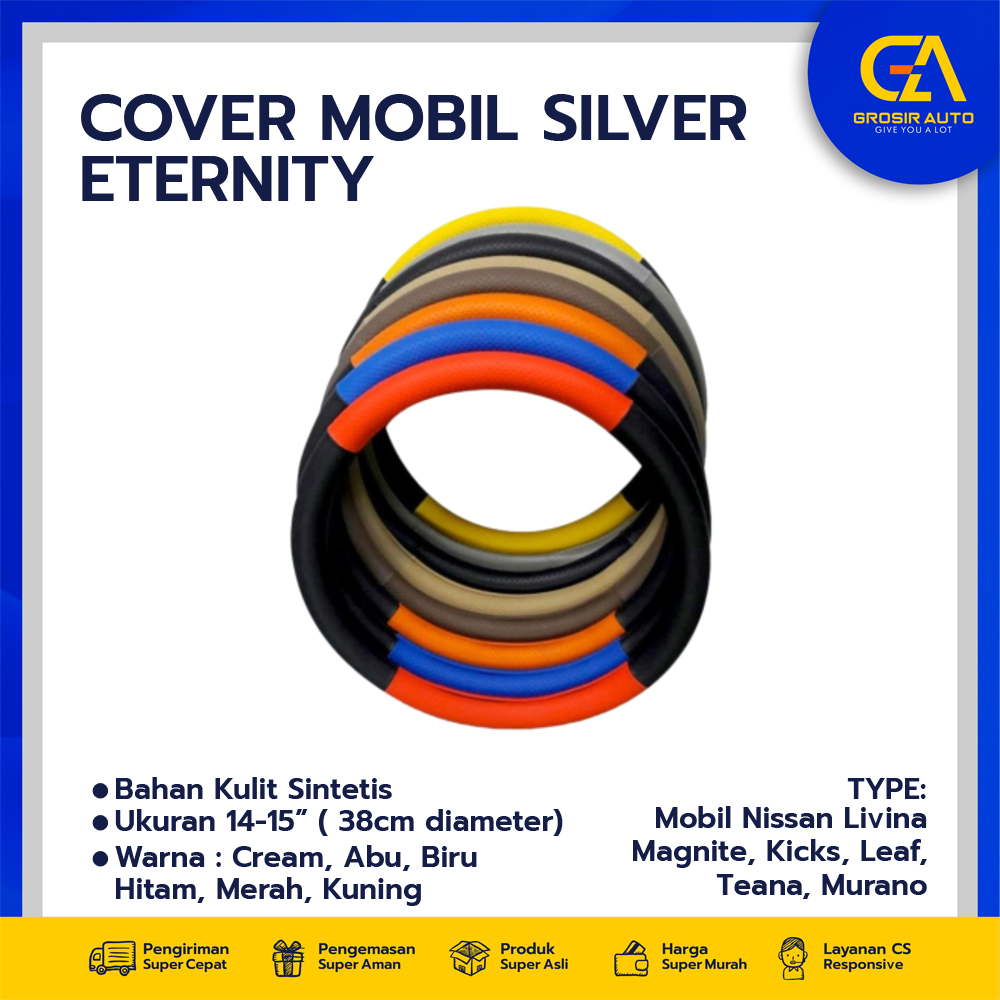BISA COD - Sarung Stir Penutup Cover Tutup Pelindung Steer Stir Mobil Toyota Honda Mitsubishi Suzuki Nissan RiosEternity Universal Murah dan Berkualitas Harga 23,900 rupiah*Gratis Ongkir