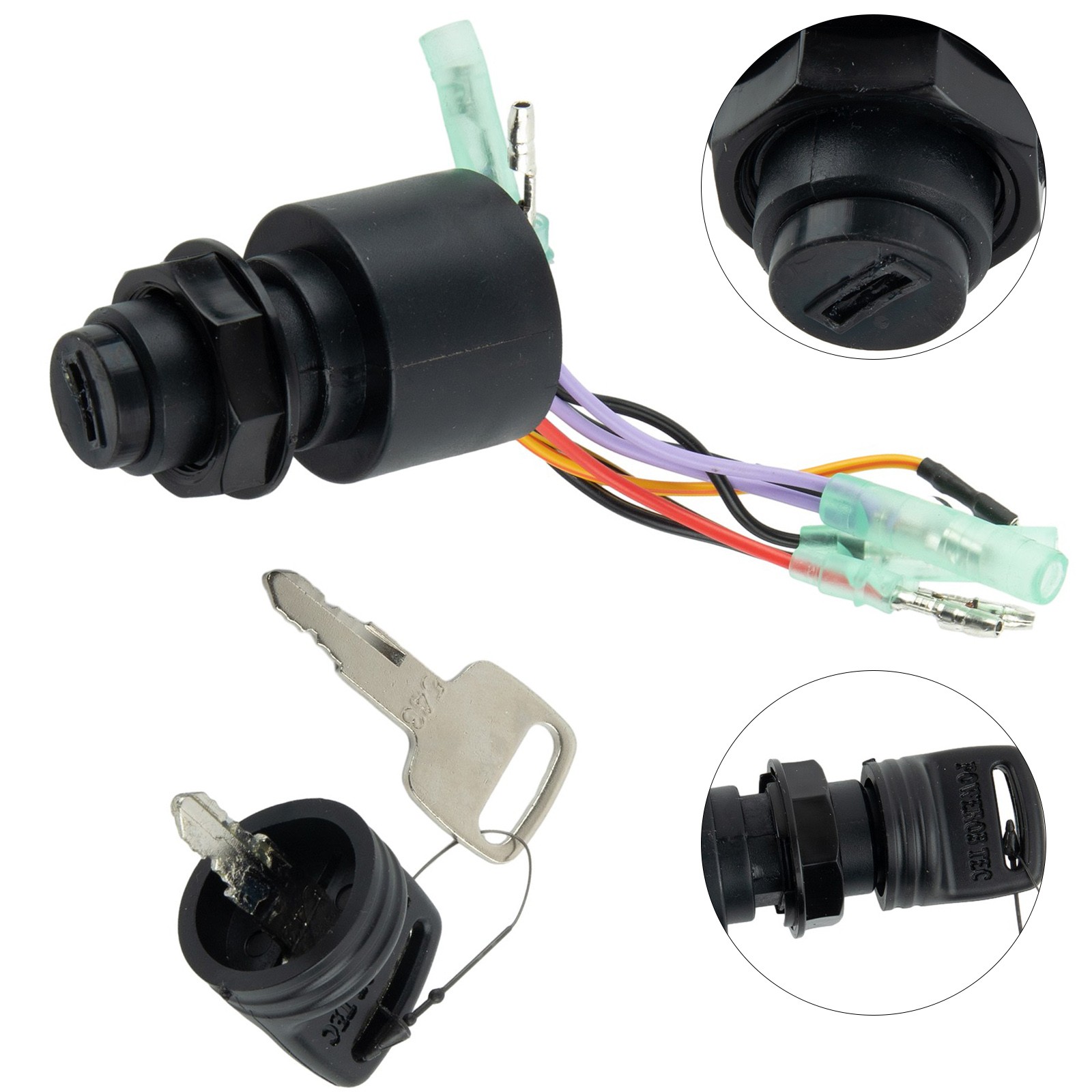 【Overauto】 phụ kiện động cơ Công tắc khóa khởi động xe 87-17009a5 phụ kiện động cơ màu đen