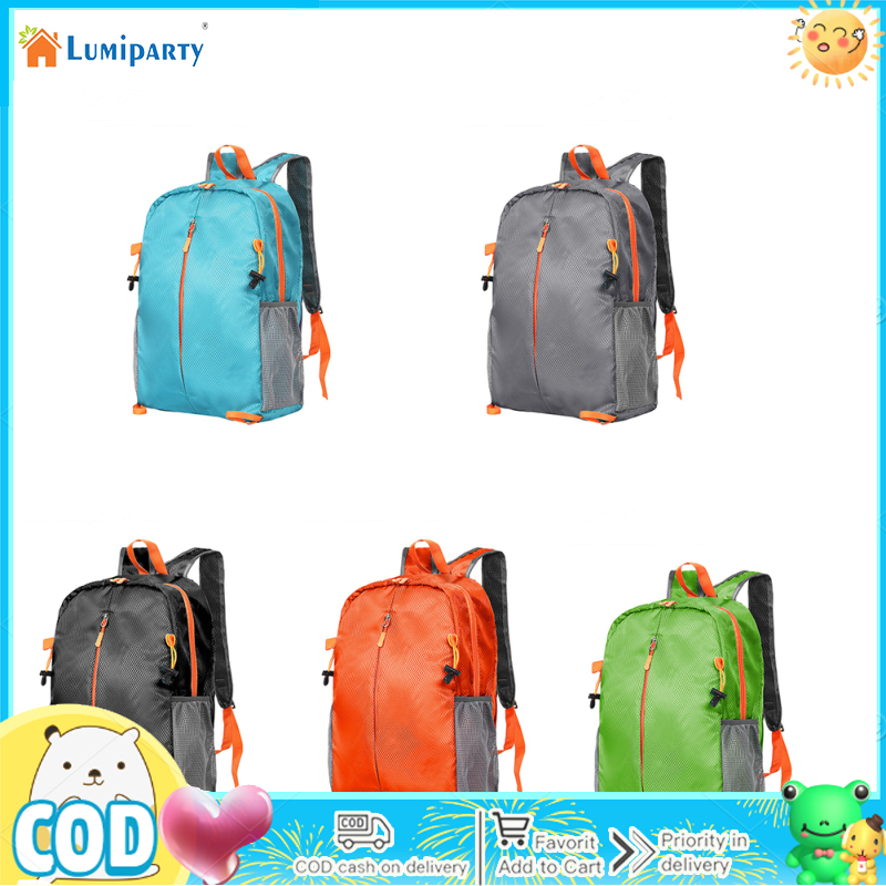 Gym Backpack Waterproof Backpack With Lining Compartment Outer Large Pockets Mesh Pockets Gym Sack Foldable Storage Bag ราคา 168 บาท*ส่งฟรี